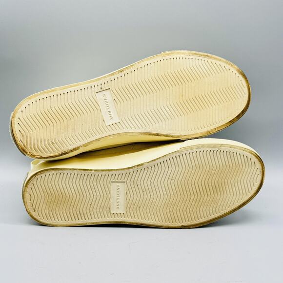 Everlane Shoes Womens 7 Off White High Top Organic Cotton Canvas Sneakers - Picture 10 of 13